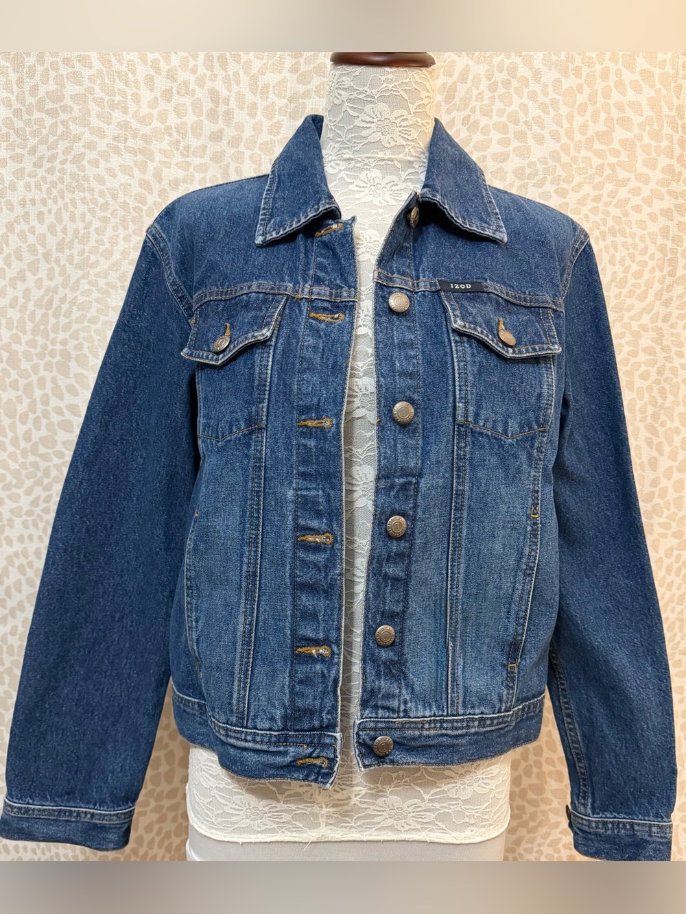 Classic Izod Blue Denim Jean Jacket